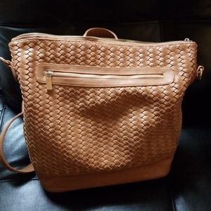 Woven Backpack Purse